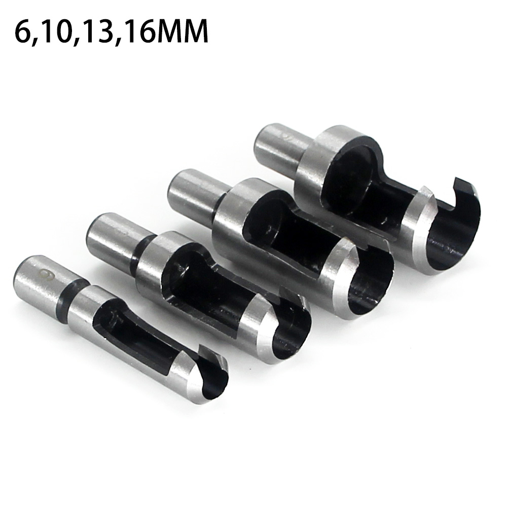 Straight And Tapered Wood Plug Hole Cutter Plug Cutting Drill Take Steel Knife Log Tenon Cork Woodworking Drilling Tools: Brown