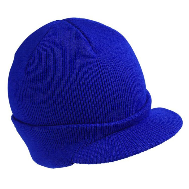 11 Color CoMen Warm Baggy Crochet Visor Brim Beanie Ski Cap Baggy Oversized Knit Skull Hat Sport Peaked Cap