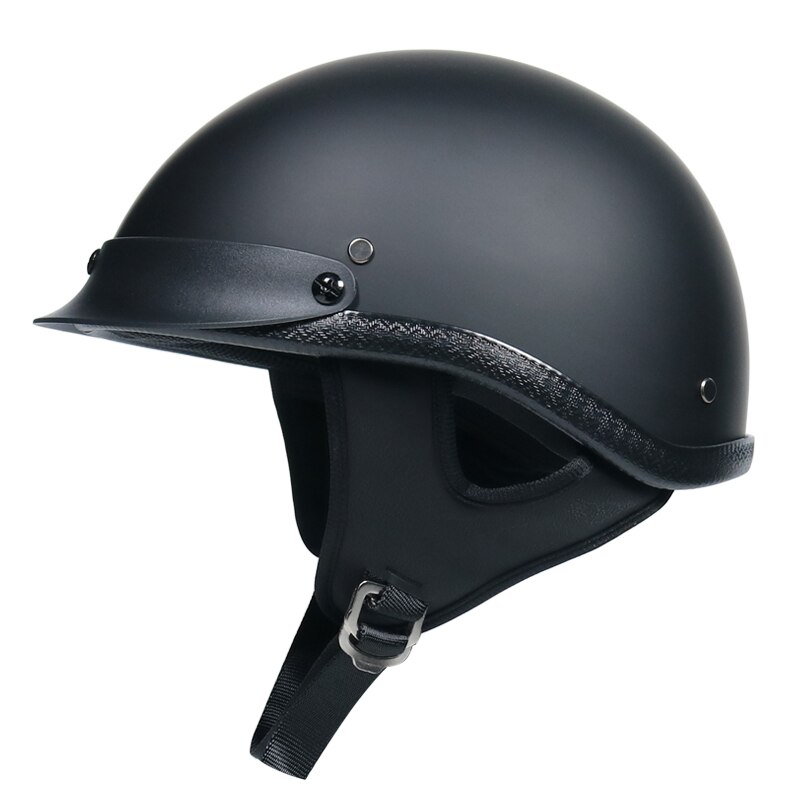 Retro En Vintage Half Open Gezicht Dot Goedgekeurd Motorhelm Voor Man En Vrouw: 1 / M