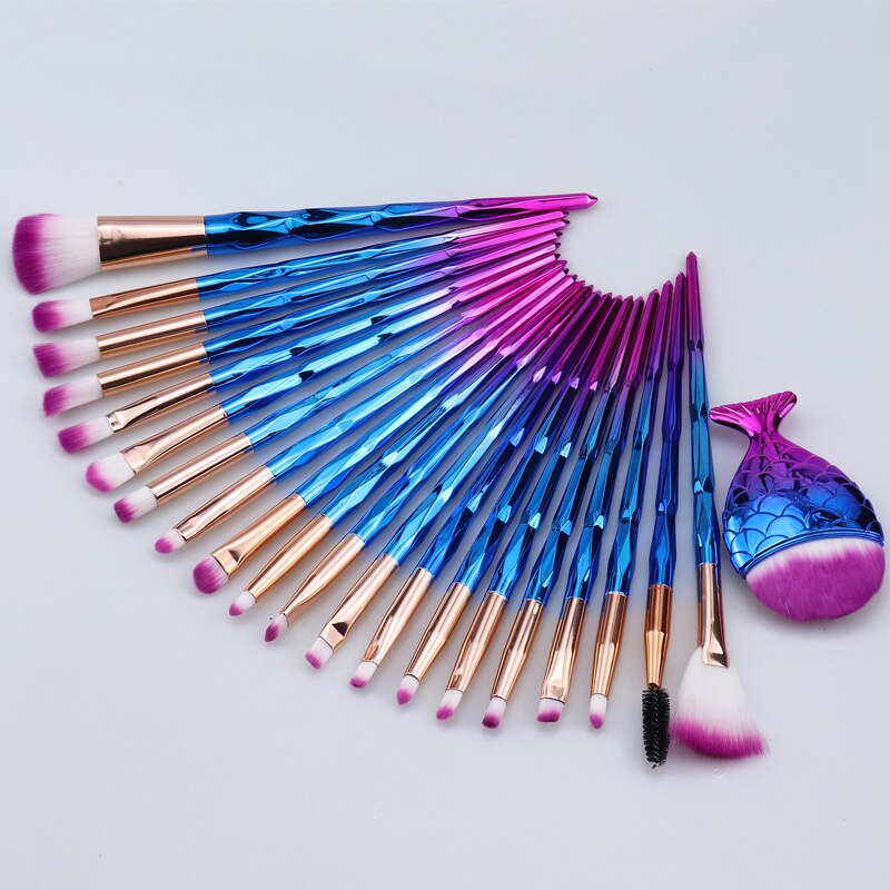 Sinso makeup børster sæt 1-21 stk unicorn makeup børste kit foundation øjenskygge blush contour make up børster værktøj