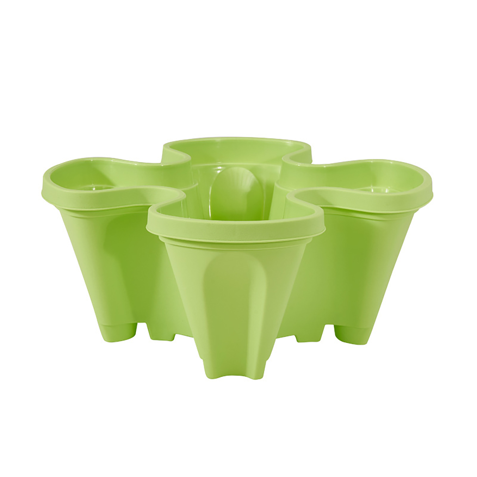 Vaso da fiori verticale impilabile in plastica supporto per piantine fioriera da giardino arredamento vasi da piantare possono essere impilati vasi: verde