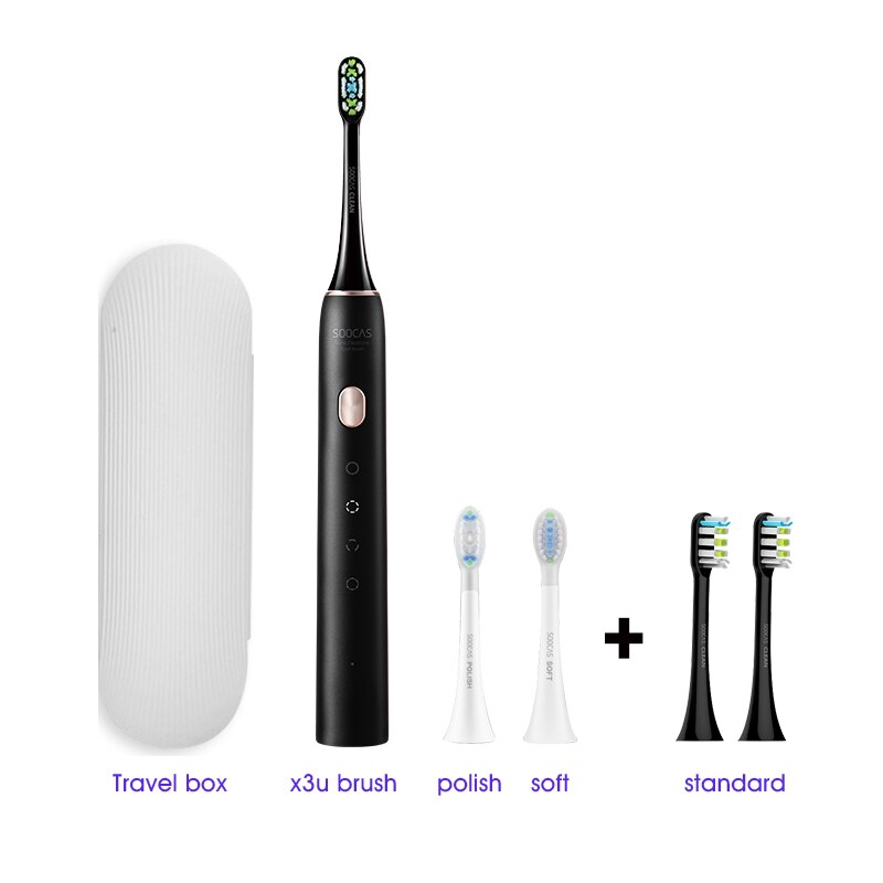 SOOCAS X3U – brosse à dents électrique ultrasonique, mise à niveau automatique, charge rapide, brosse à dents étanche pour adulte