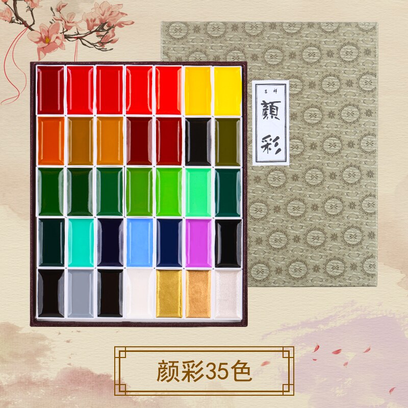 1 Set Japan Sakura Gunstige Effen Aquarel Pigmant 60/48/35/24/18/12/8/6 Kleuren Professionele Hoge Parel/Fluorescerende Kleur