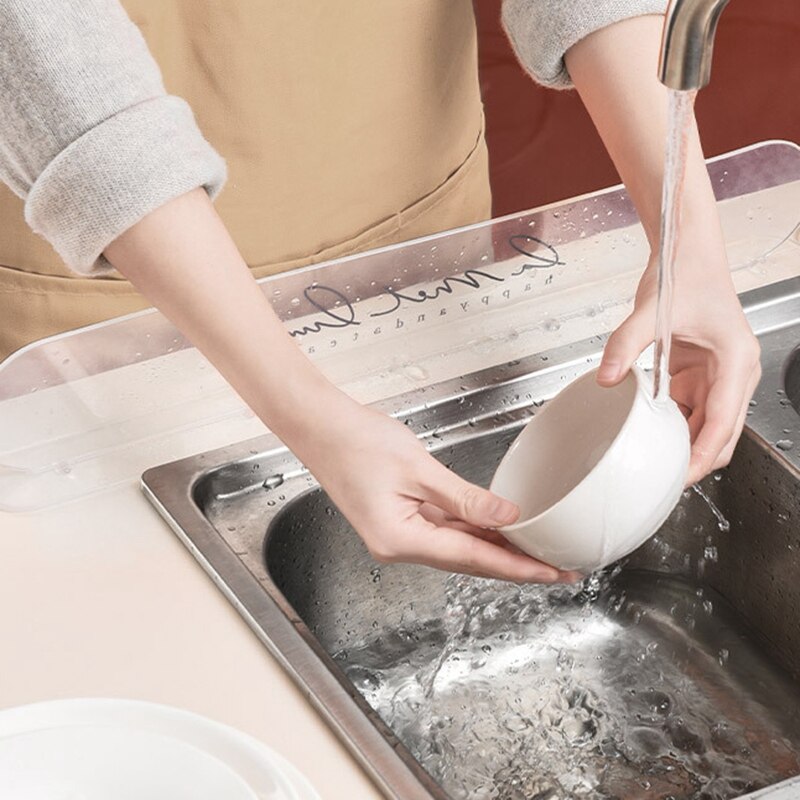 2-Piece Set of Sink Sanitary Household Partition Board Bathroom Splash Water Household Kitchen Splash Water Tool Basin