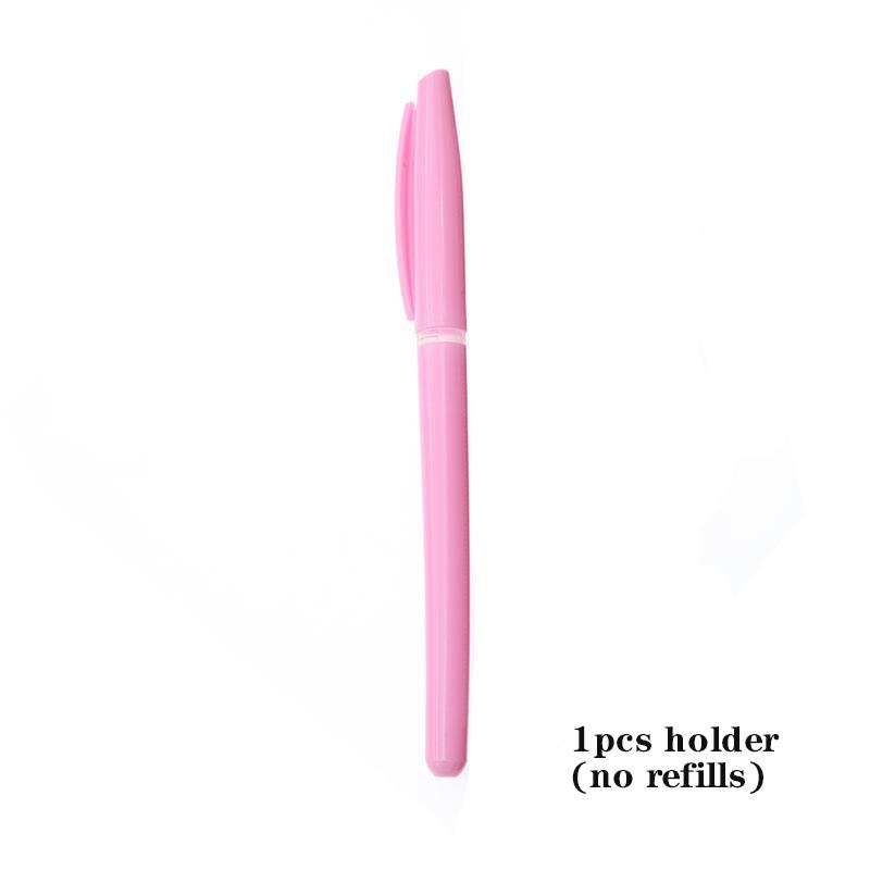 1Set inchiostro scomparsa pennarello in tessuto colorato penna cancellabile ad acqua per trapuntatura tessuto artigianale fai da te sartoria accessori per il cucito: 1 holder Pink