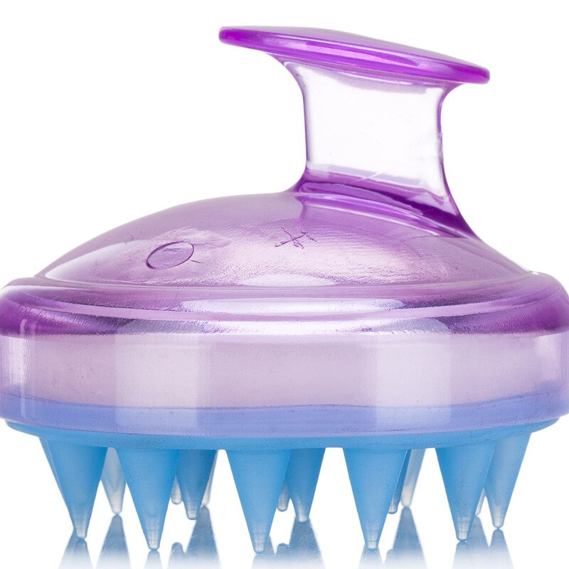 Zacht Haar Wassen Borstel Haar Hoofdhuid Behandelingen Haarverzorging Styling Siliconen Shampoo Borstel Grove Kam Hoofd Body Scalp Massager: Purple