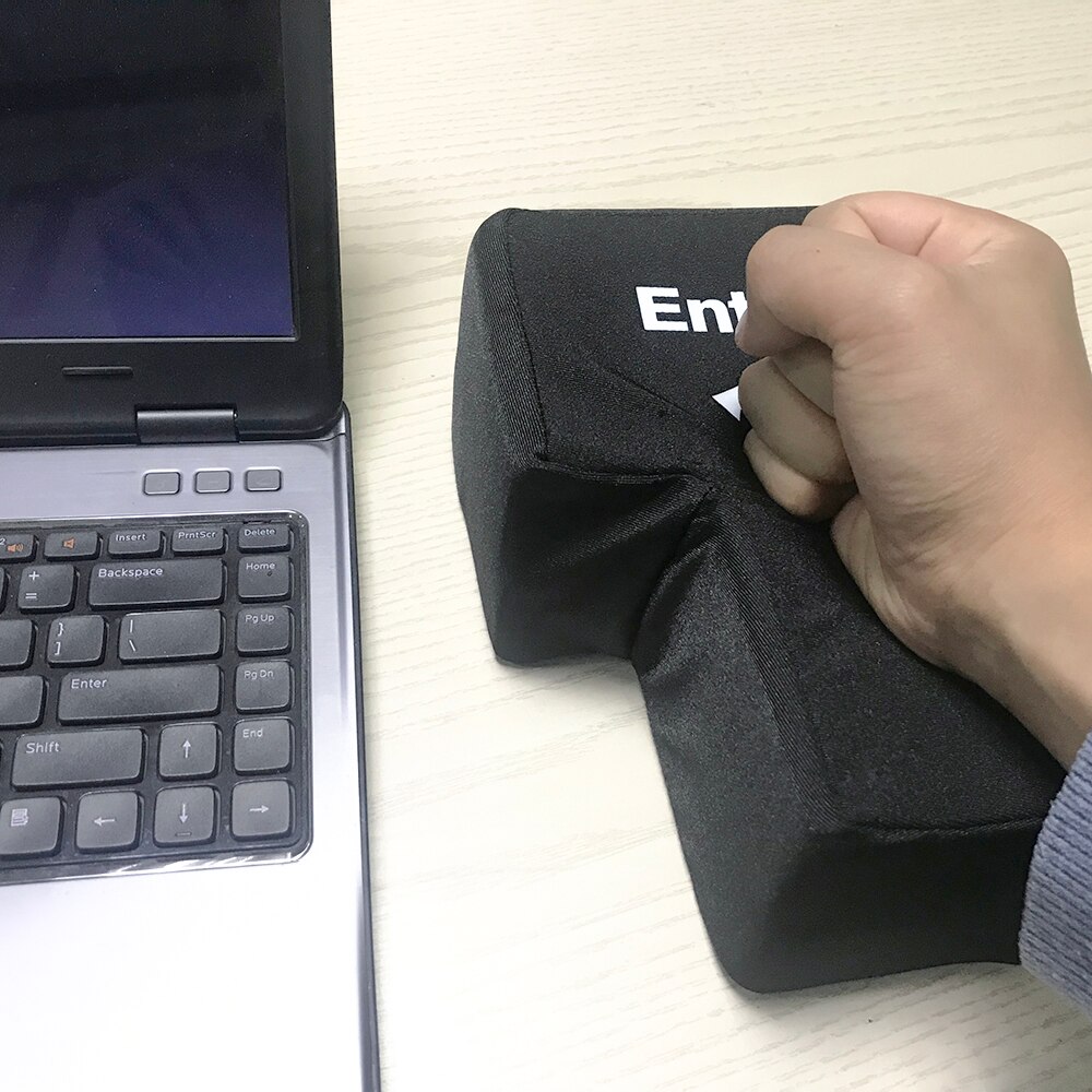 Vent Pillow Soft USB Enter Key Computer Button Return Key For Offices Decompression Pillow Stress Relief Toy