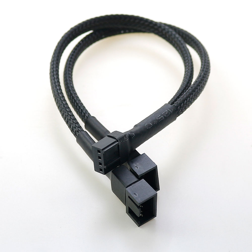 4-Pins Pwm Ventilatorkabel 1 Tot 2/3/4 Manieren Splitter Zwarte Mouw Pwm Verlengkabels 27Cm Verlengkabel Connector: Beige