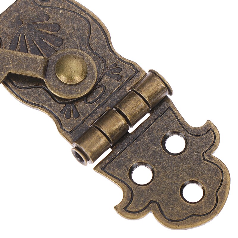 Antique notebook lock metal buckle package box hinge lock fastener hinge lock