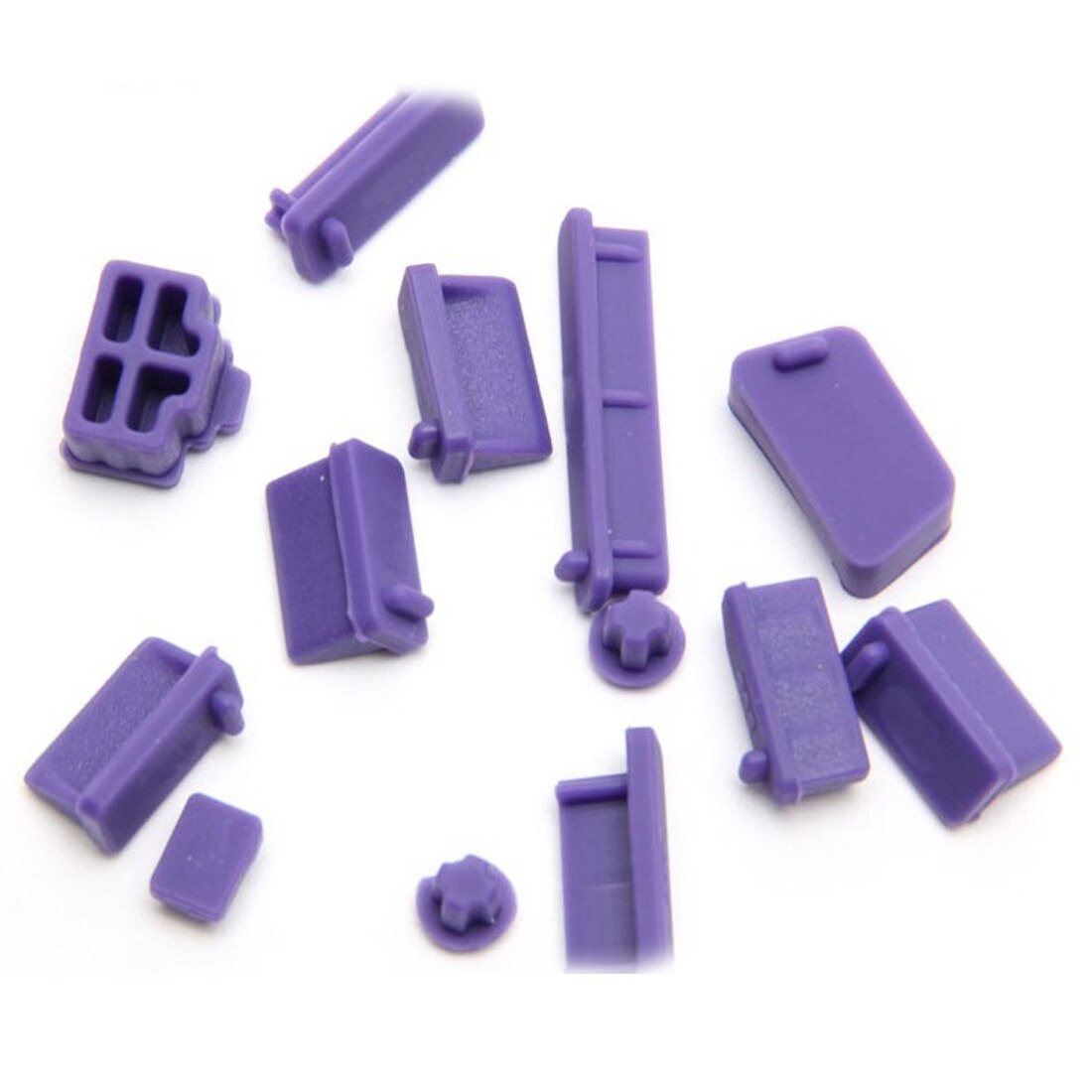 13 sztuk/zestaw silikonowe przeciwkurzowe zatyczka zaślepka uniwersalny pyłoszczelny Port USB interfejs RJ45 pokrywa robić laptopa komputer stancjonarny akcesoria: purpurowy