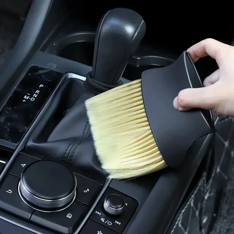 Cepillo de eliminación de polvo SD, salida de aire acondicionado, colector de polvo para lavado de coches, cepillo grande con buena elasticidad, accesorios de limpieza, 1 ud.