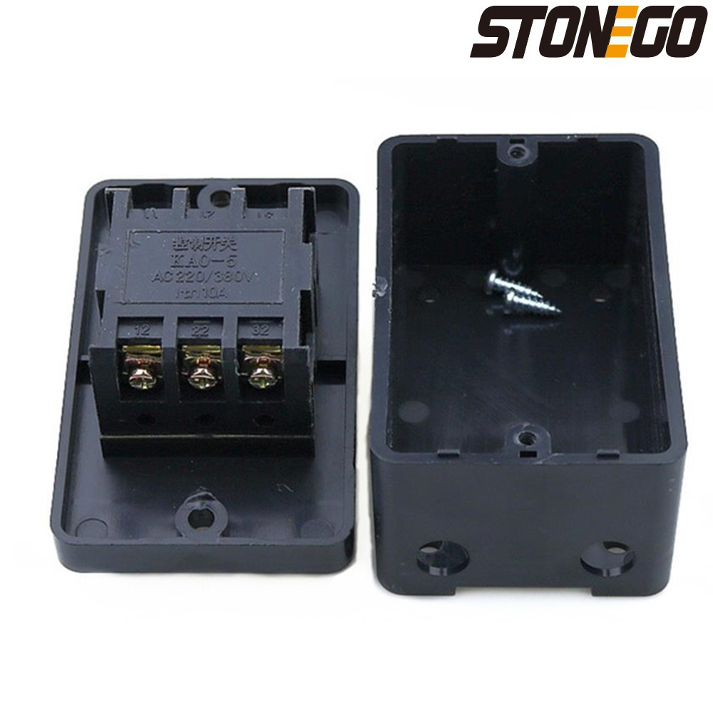 På av vattentät tryckknappsbrytare 10a 250v 380v vattentät tryckknapp för skärmaskin bänkborrmaskin brytare plastmotor