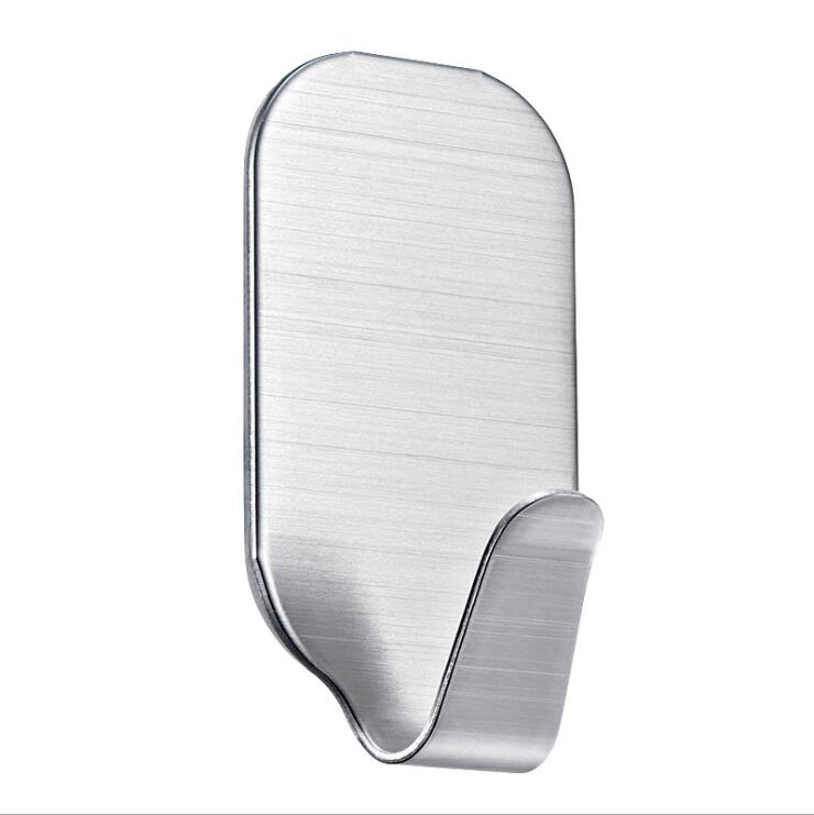 SUS 304 Stainless Steel Bathroom&amp;Kitchen Wall Hook Self-adhesive Wall Door Clothes Coat Hat Hanger Waterproof Towel Hooks