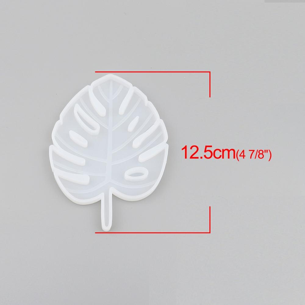 Moldes de Resina de silicona para fabricación de joyas, hoja de arce, decoración blanca, Navidad, de Halloween, 1 pieza: 12.5x8.6cm