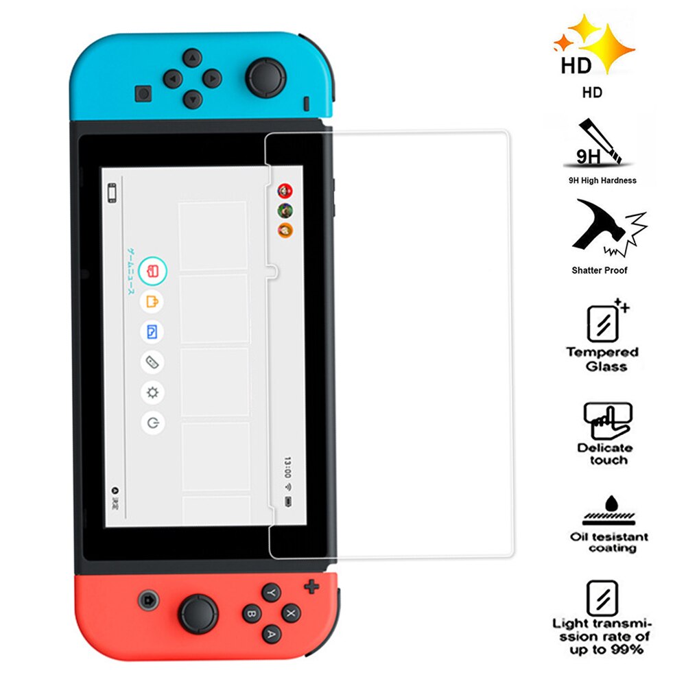 Bevigac Premium Tempered Glass Protective Guard Film Screen Cover Protector for Nintend Switch Joy-Con NS NX Console Controller