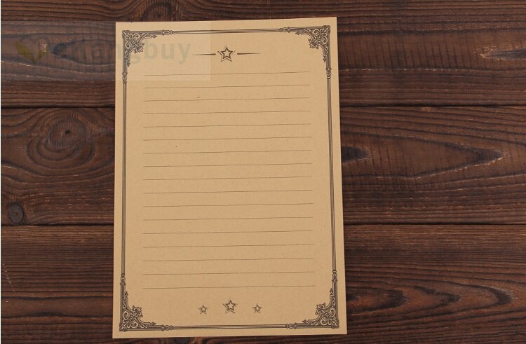 80sheets Vintage Kraft Letter Paper European Style Writing Paper Office School Stationery supplies