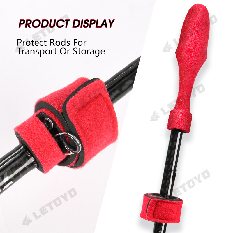 LETOYO 2 4 6 pièces épaissir ferme canne à pêche support ceinture sangle avec bouchons coulée filature canne porte-cravate accessoires de pêche outils