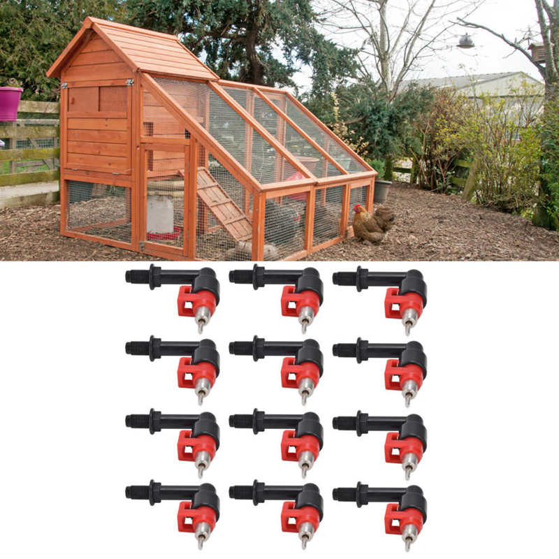 Chicken Waterer Chicken Watering System Durable 12Set Chicken Water Cup with Spring for Animal Husbandry for Farm