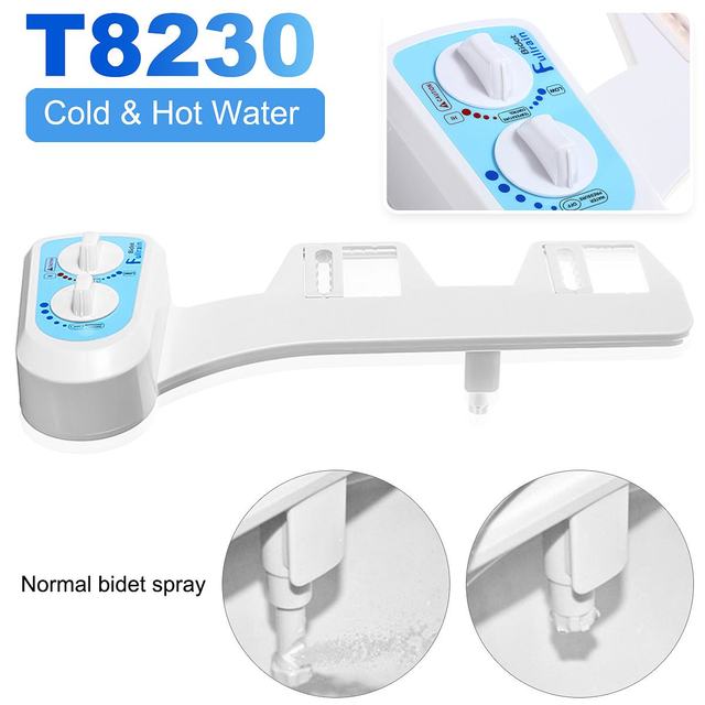 Non-Electric Bidet Attachment Toilet Bidet Seat Self Cleaning Nozzle Fresh Water Bidet Sprayer Automatic Washing Bidet Accessory: T8230 US