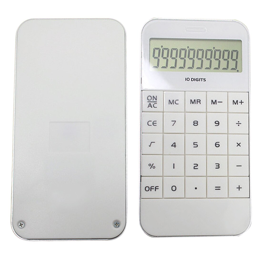 10 Digit Arithmetic Calculator Calculation Tool White Black Large Display Electronic Calculating Office Finance Supplies