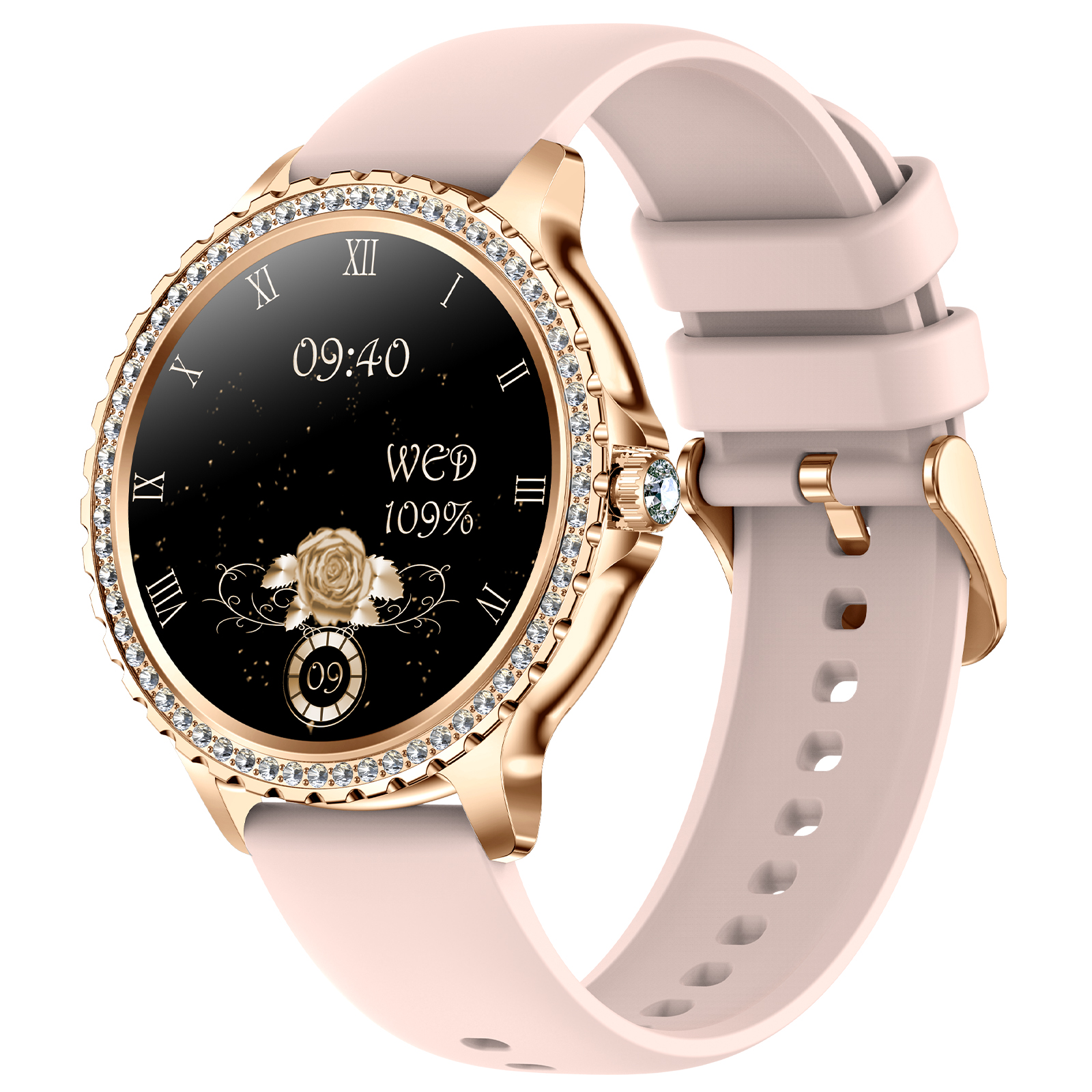EIGIIS-Montre intelligente I58 pour femme, écran HD 2024 ", montres de sport à la , appel Bluetooth, moniteur de santé, étanche IP67, , 1.32: Rose