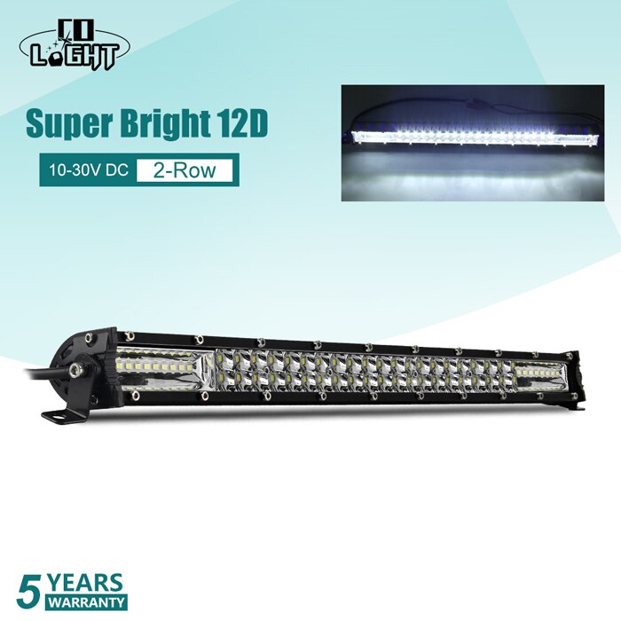 CO LIGHT Super Slim 12D 8&quot; 20&quot; 32&quot; LED Bar Spot Flood Beam LED Light Bar for Tractor Boat Offroad 4WD 4x4 Trucks SUV ATV 12V 24V: 12D 20 inch 180W