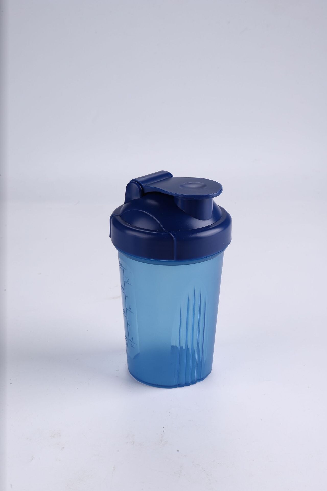 Shake Cup 400ml Sports Cup Plastic Water Cup Fitness Milkshake Blending Cup: Lake Blue