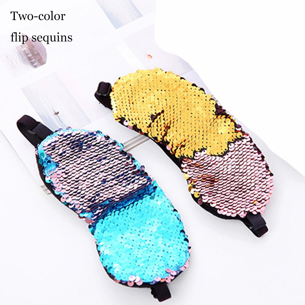 Paillettes masque de couchage réglable paillettes sirène réversible magique Sequin masque pour les yeux masque de fête faveurs de fête pour la fête à la maison