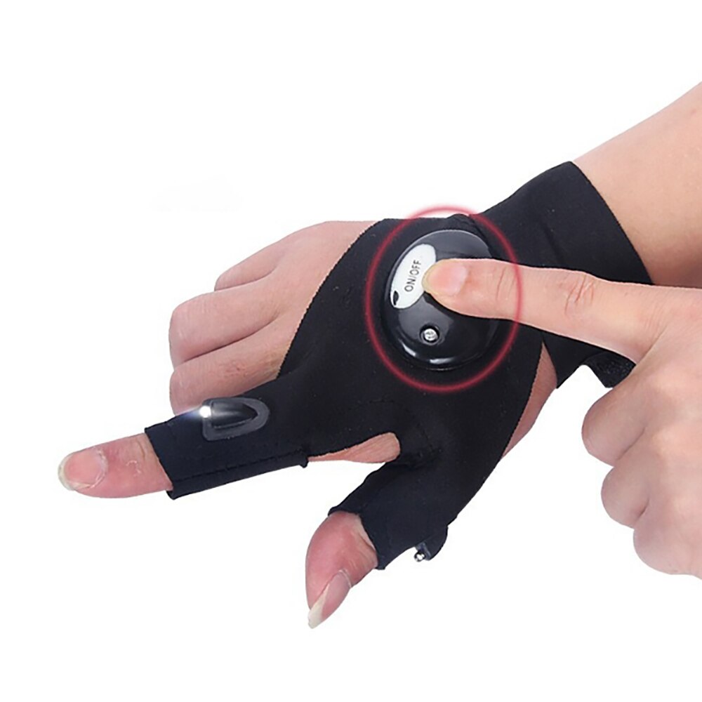 1 stück Verknüpfungen Hand Angeln LED Beleuchtung Handschuh Wasserdichte Sicherheit Taschenlampe Hohe Nacht Helle Taschenlampe Licht Handschuhe Camping Radfahren