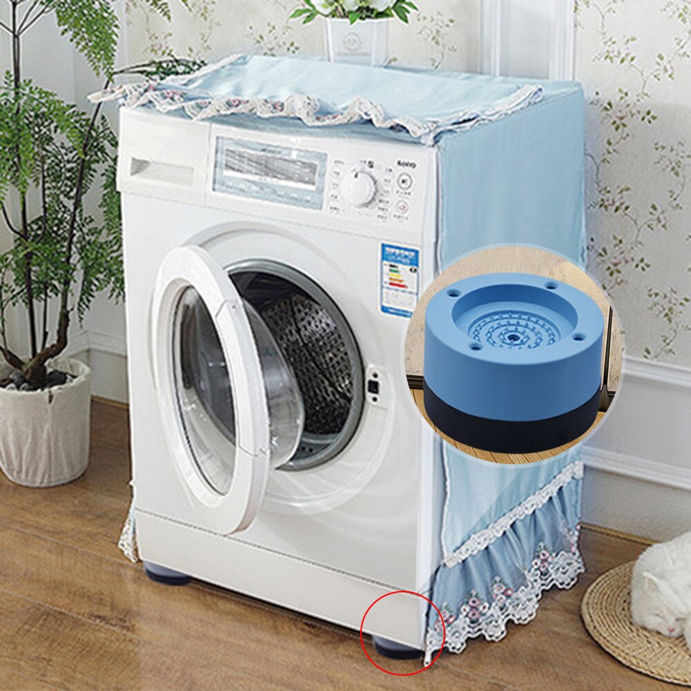 4pcs/set Washing Machine Heighten Foot Pad Moistureproof Anti-slip Bathroom Household Roller Refrigerator Feet Mat Base Cushion