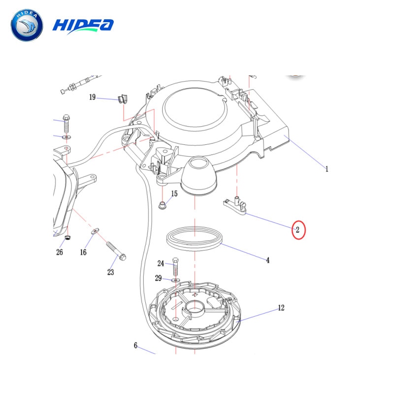 Brake Hidea F15 motor 2 stroke 15hp boat engine outboard motor