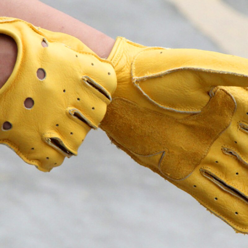 Motorcycle Gloves Goatskin Leather Moto Gloves Summer Breathable Motorbike Riding Full Half Finger Gloves Guantes Moto