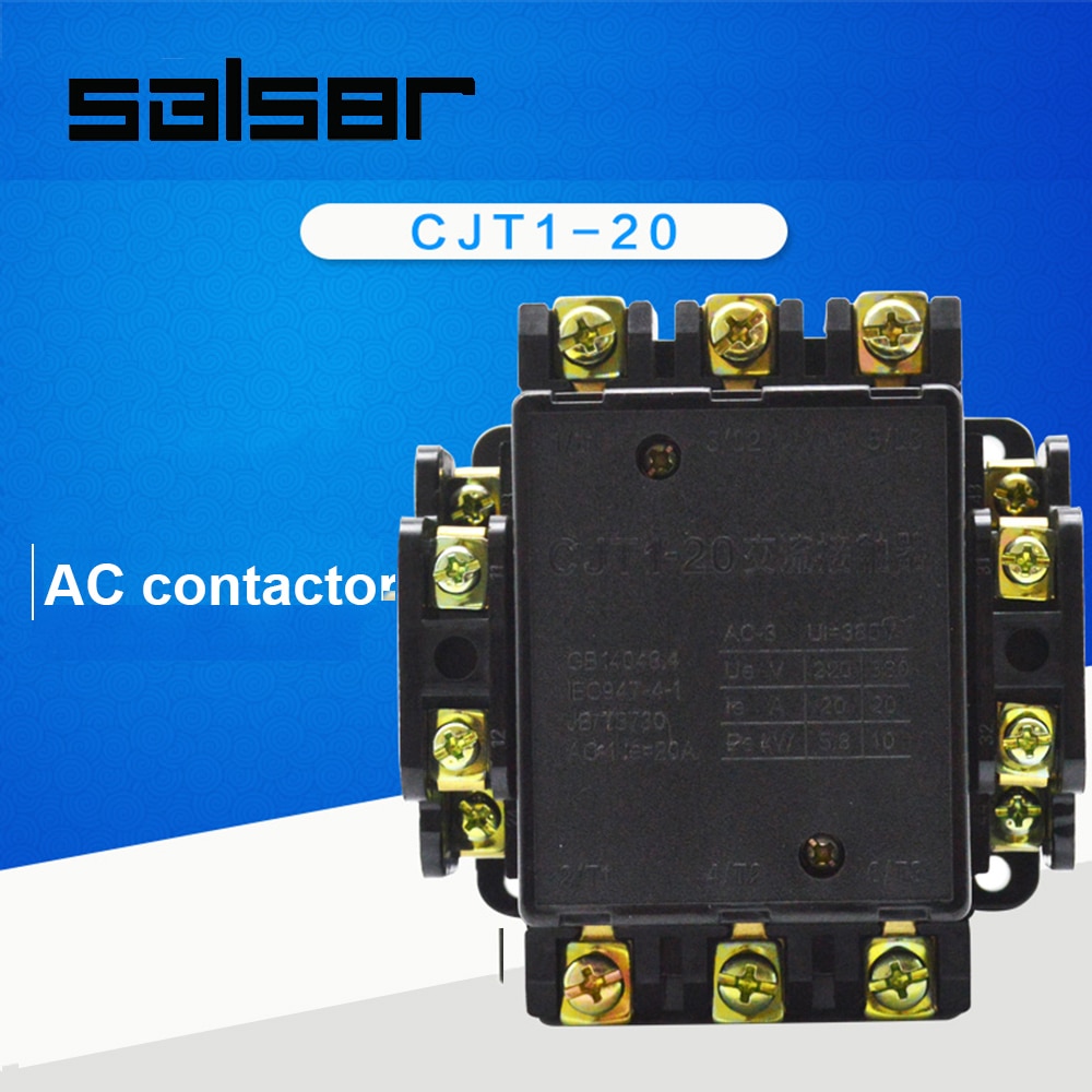 AC schakelaar Communicatie Schakelaar CJT1-20 Rate Coil Voltage 36 v 110 v 127 v 220 v 380 v CDC10-20