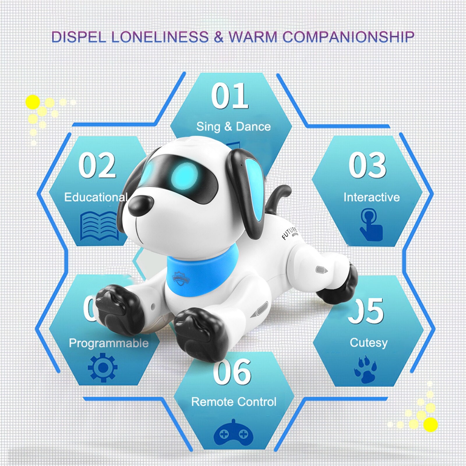 Le Neng K21 Elektronische Robot Hond Stunt Hond Afstandsbediening Robot Hond Speelgoed Voice Control Programmeerbare Touch-Gevoel Muziek dansen Speelgoed