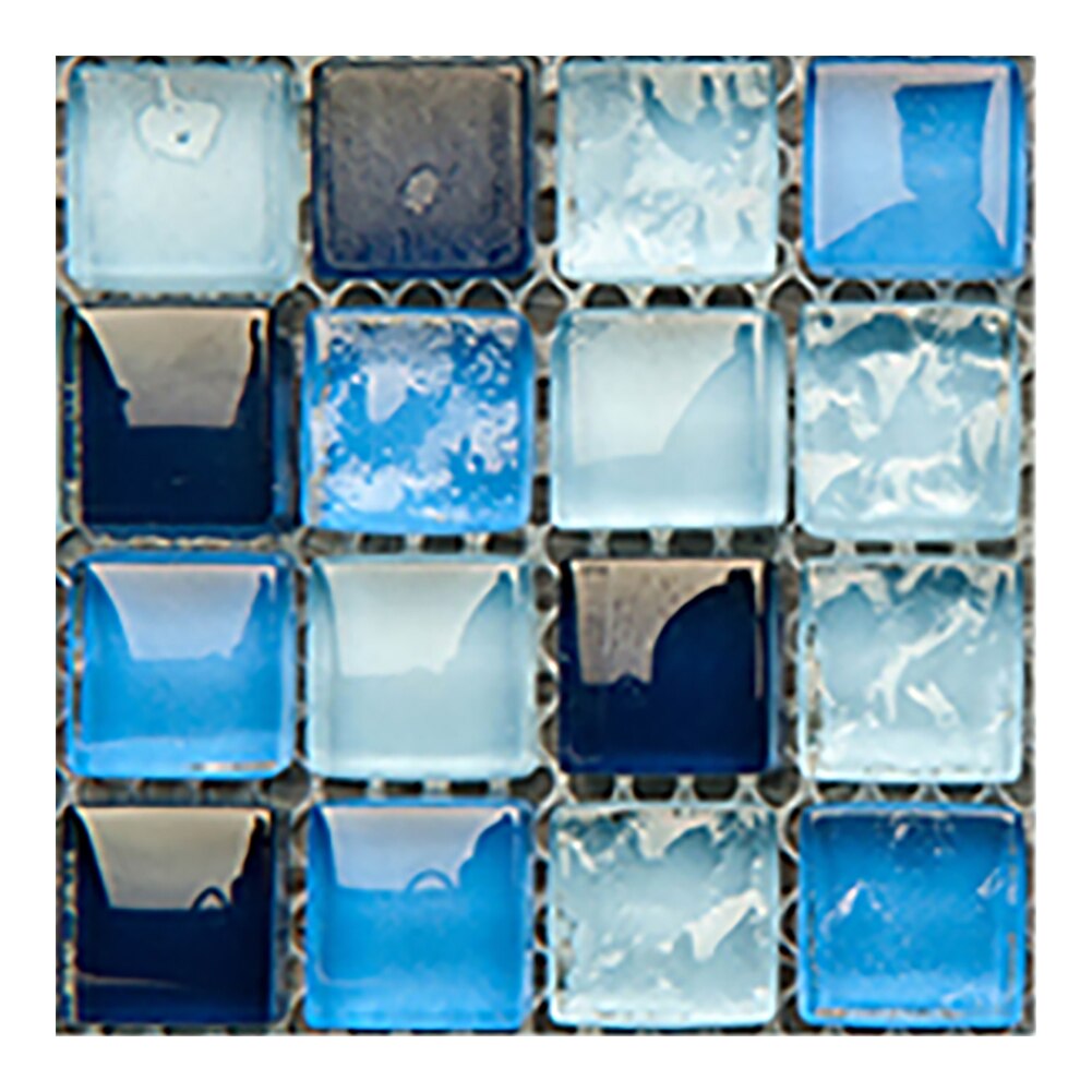 Selvklæbende backsplash 10 stk / sæt mosaik 3d vægfliser klistermærker vandtæt selvklæbende gulvoverføringsbilleder diy væg klistermærke: Msc 048