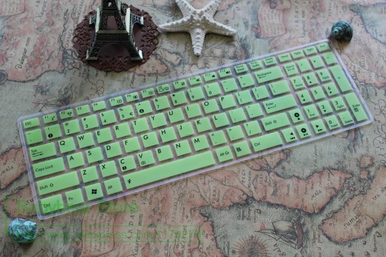 Silikonowe 15 Cal Laptop Asus R540L R540LA R540U R540N R540UB F556 F556U R558 R558u R588UQ klawiatura obudowa ochronna: green
