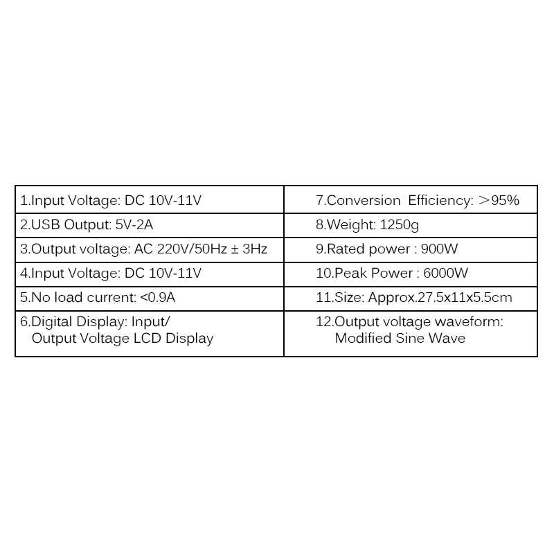 Bil inverter 12v 220v 6000w lcd display peak power inverter spændingsomformer transformer 12v/24v to 110v/220v inversor