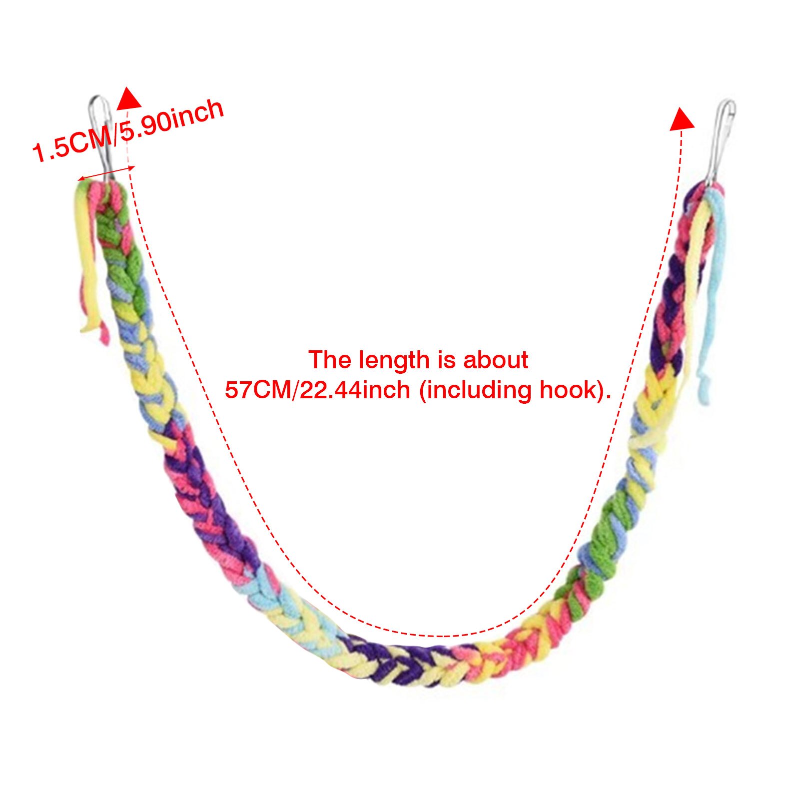 Cuerda de escalada de algodón para hámster, hamaca columpio colorida para hámster, para escalar y gatear, para hacer juguetes colgantes