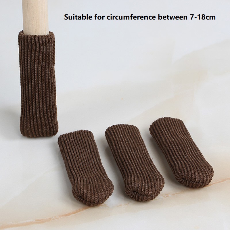 24 Pcs Black Premium Chair Leg Socks Protectors Fits Most Leg Shapes High Elastic Bar Stool Leg Covers: Brown
