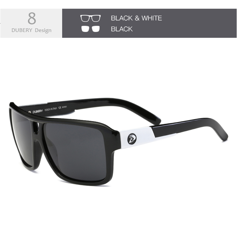 DUBERY Gafas de sol polarizadas con protección UV400 para hombres y mujeres, 10 colores, modelo 008: Blanco