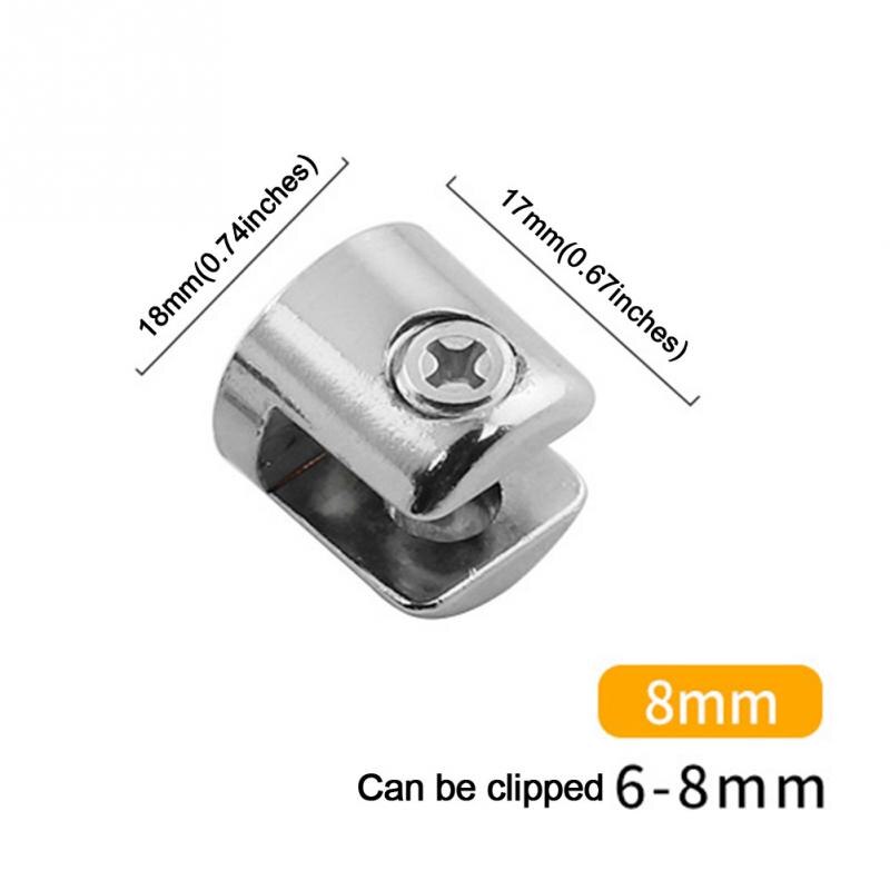 8 stk hardware hjørne vindue justerbar hylde fast altan zink legering badeværelse glas klemme anti korrosion mini cylindrisk form
