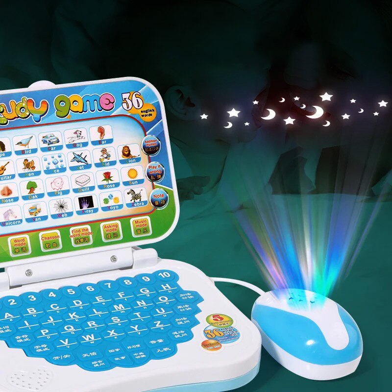 Laptop Chinese English Learning Computer Toy for Boy Baby Girl Children Kids AN88