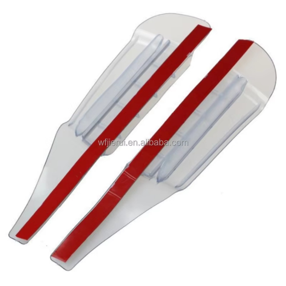 1 par de espejos retrovisores laterales de plástico Universal, parasol, tablero protector contra la lluvia para coche: Blanco