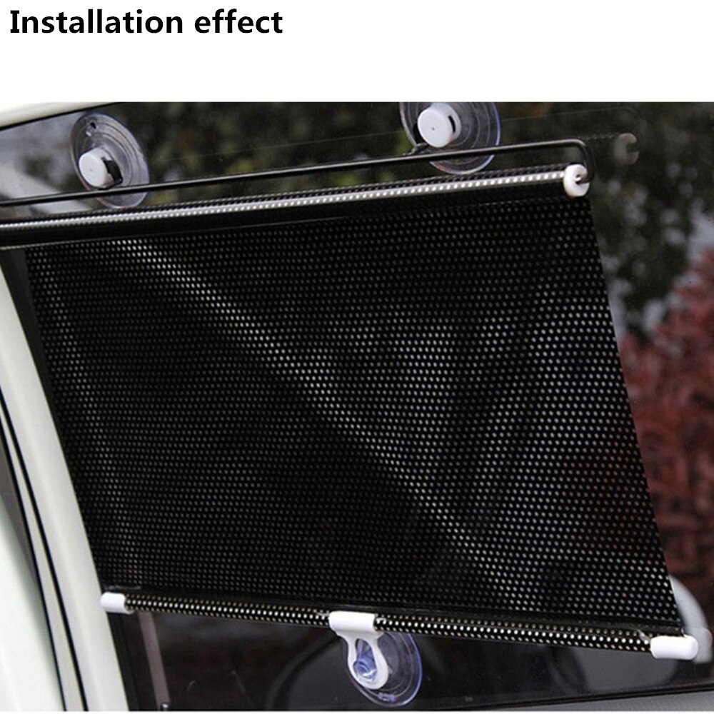Parasol para coche, cortina lateral trasera, ventana delantera/trasera, bloqueo solar, parpadea, cubierta negra, ventosa, accesorios universales para coche