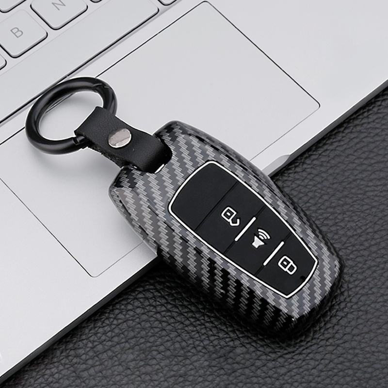 Funda de carbono ABS para llave de coche, accesorios Fob para Great Wall Haval Jolion 2022 H6 H7 H4 H9 F5 F7 F7X F7H H2S GMW Dargo: Negro