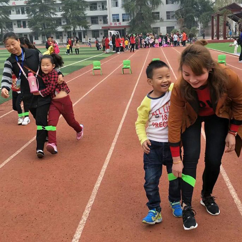 Cuerda elástica de 3 piezas para niños y adultos, bandas de carreras de tres patas, juegos de colaboración para el trabajo en equipo, actividades al aire libre