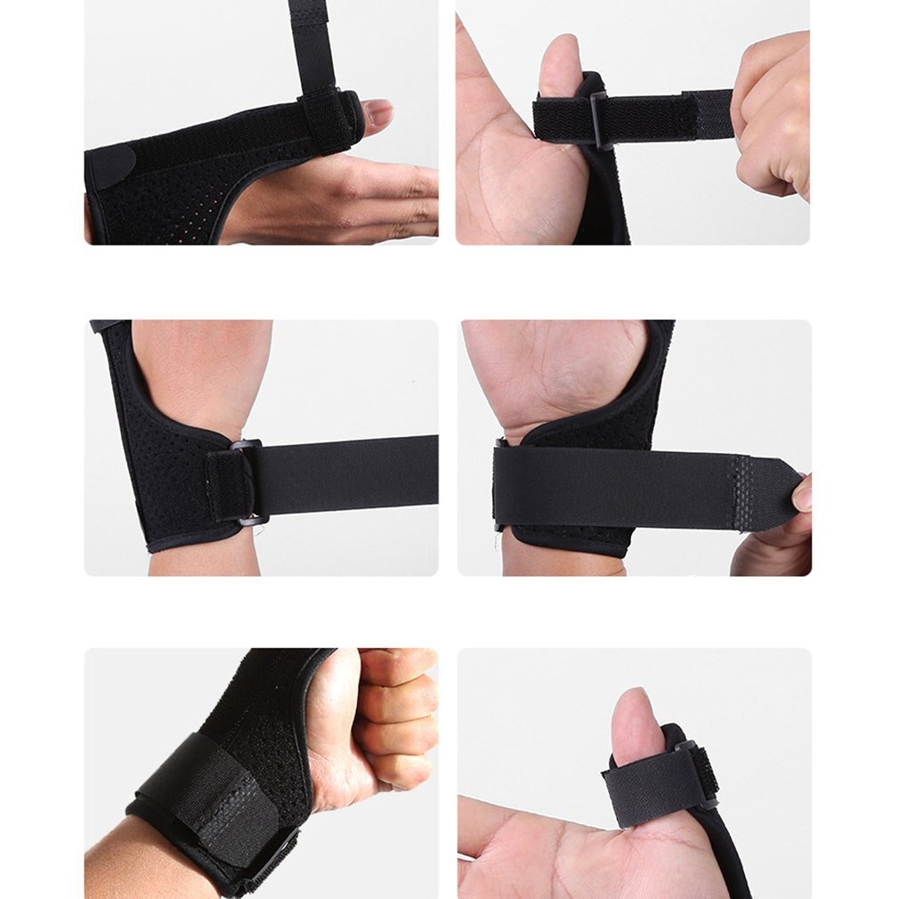 Thumb Hand Support Splint Sports Hand Guard Stabilizer Breathable Spacer Fabric Thumb Adjustable Wrist Finger Brace Protector