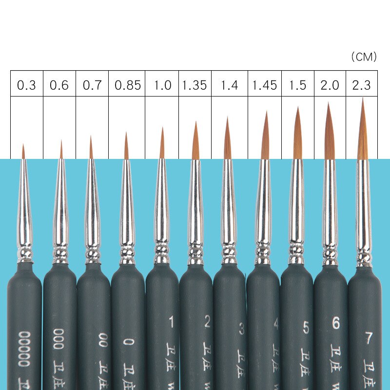 3 sztuk profesjonalne ręcznie malowane hak linii pędzelek robić zdobień w porządku akwarele robić rysowania malowania szczotka dla studentów szkoły sztuki piśmienne