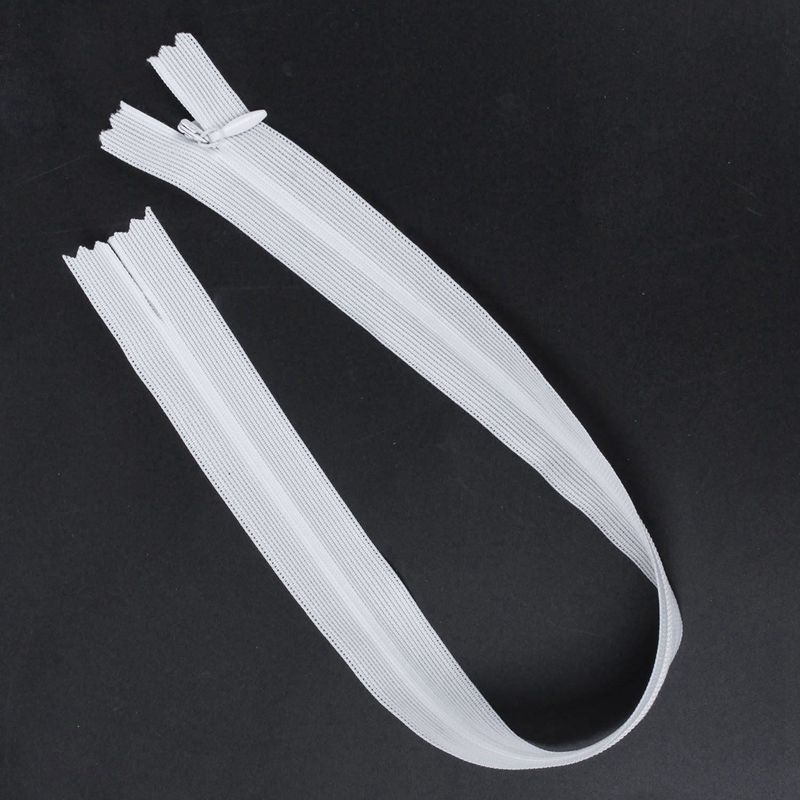 Cremallera oculta Invisible de nailon 16 Uds. Negro y 14 pulgadas (blanco) largo 40cm Modelo 3
