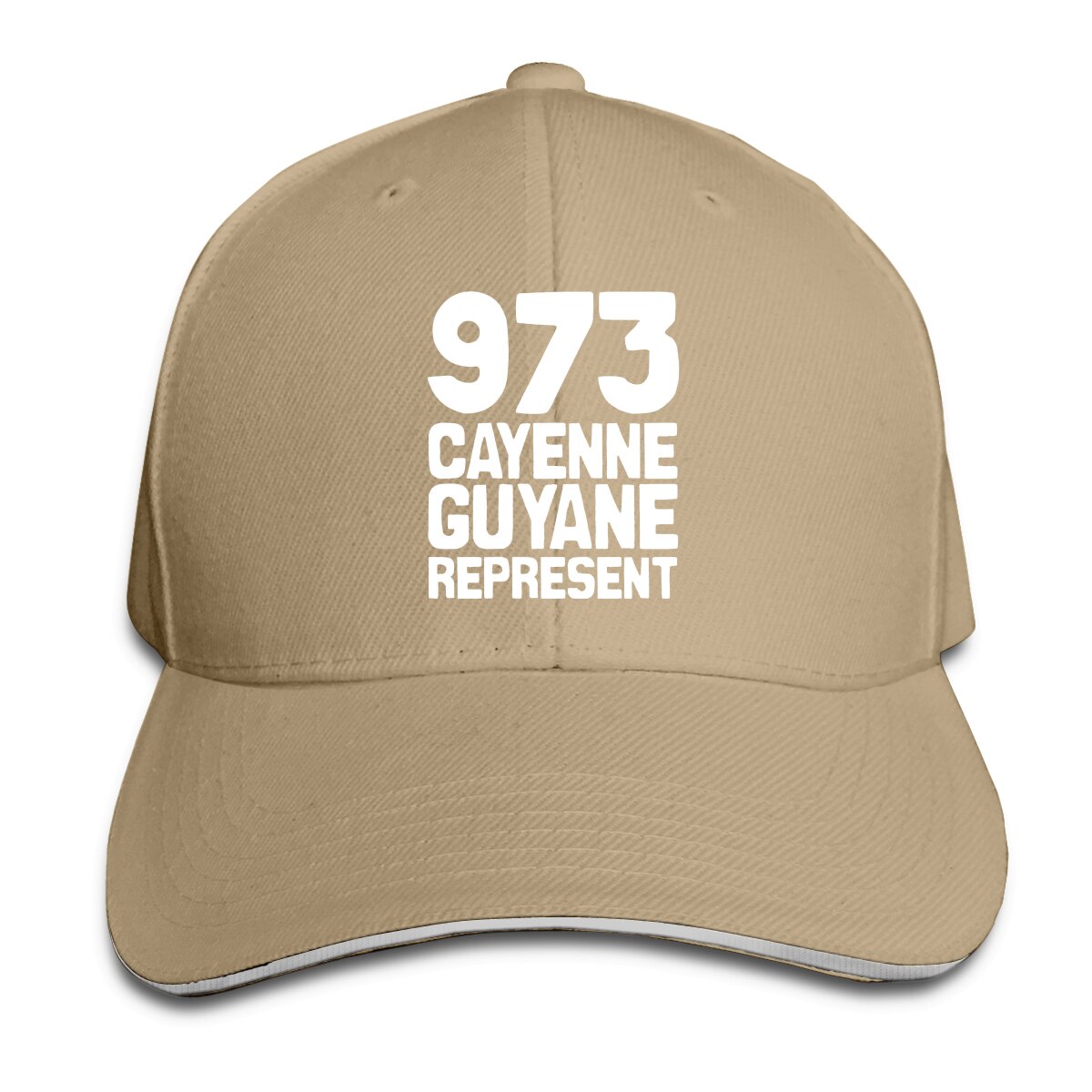 ¿973 Cayenne Guyana? Represent Essential-gorra de béisbol para hombre y mujer, gorro de béisbol hip hop con gráfico divertido R330: Caqui
